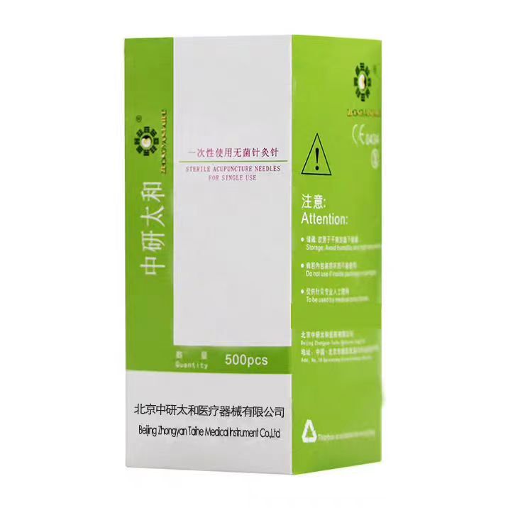 ZhongYanTaiHe Acupuncture Spring Handle Needles with guide tube 500 1000 massage