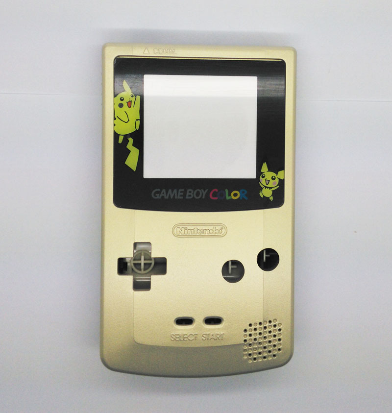 Gold color Picachu Full Housing Shell for Nintendo Game boy Color GBC OEM Repair