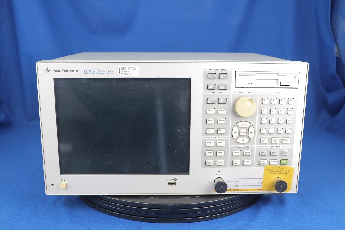 Agilent E5061A Network Analyzer ENA ENA-L , 300KHz to 1.5GHz, 2CH, opt 016/250