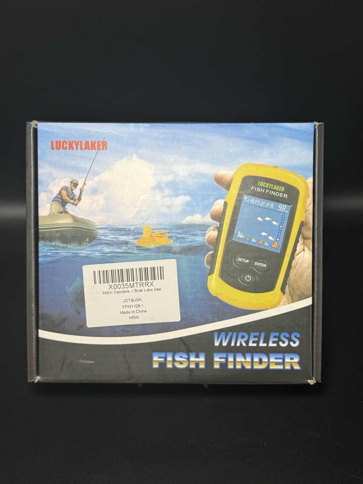 Lucky Laker FFC1108-1 Portable, Ice, Kayak, Boat Fish Finder New Open Box Tested