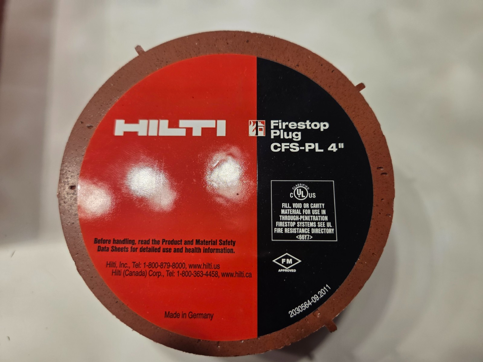 Hilti Firestop Plug CFS-PL 4" Fire Stop  NEW!