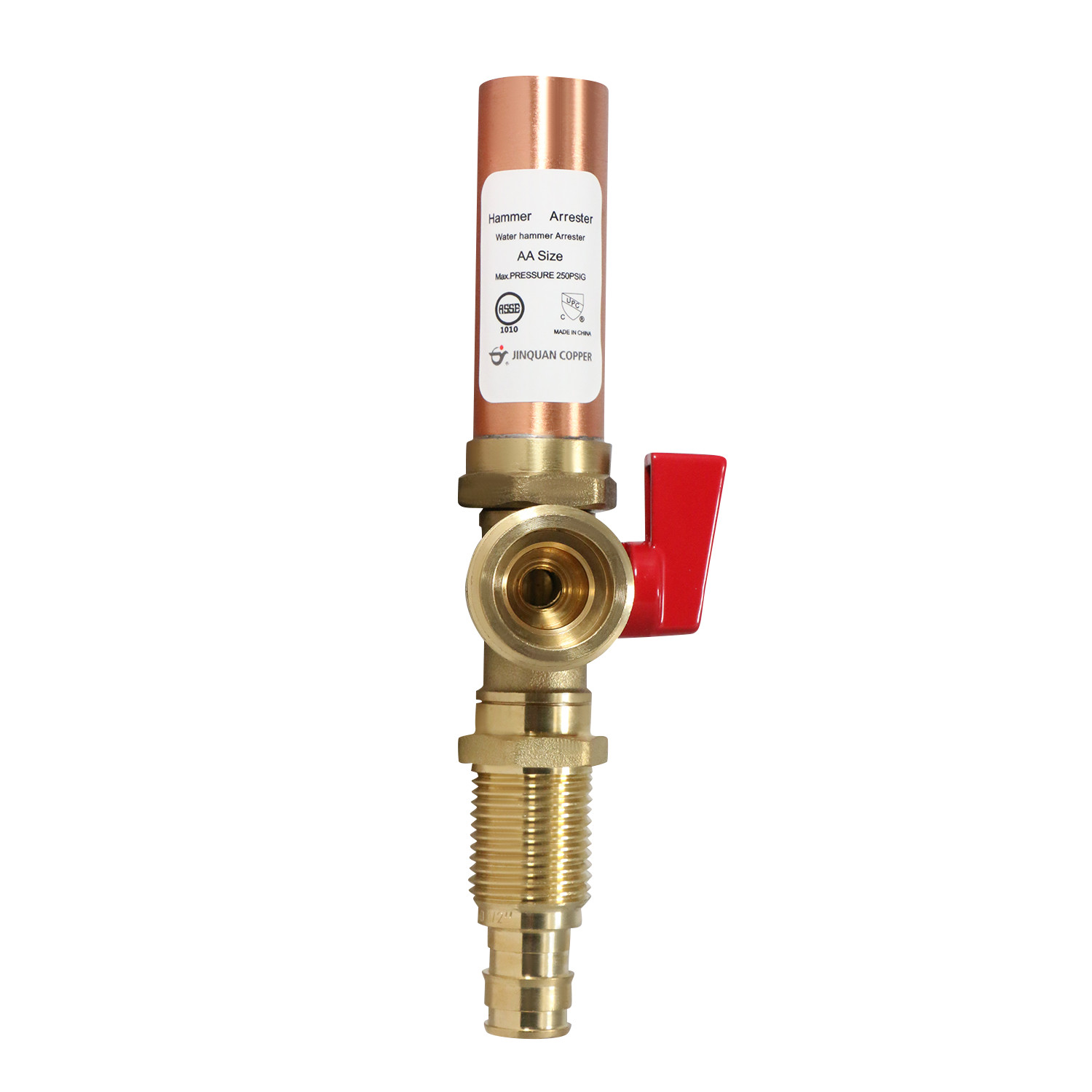 1 Pack XFITTING Washing Machine Stop Valve, 1/2" Pex A x 3/4" MHT, Red
