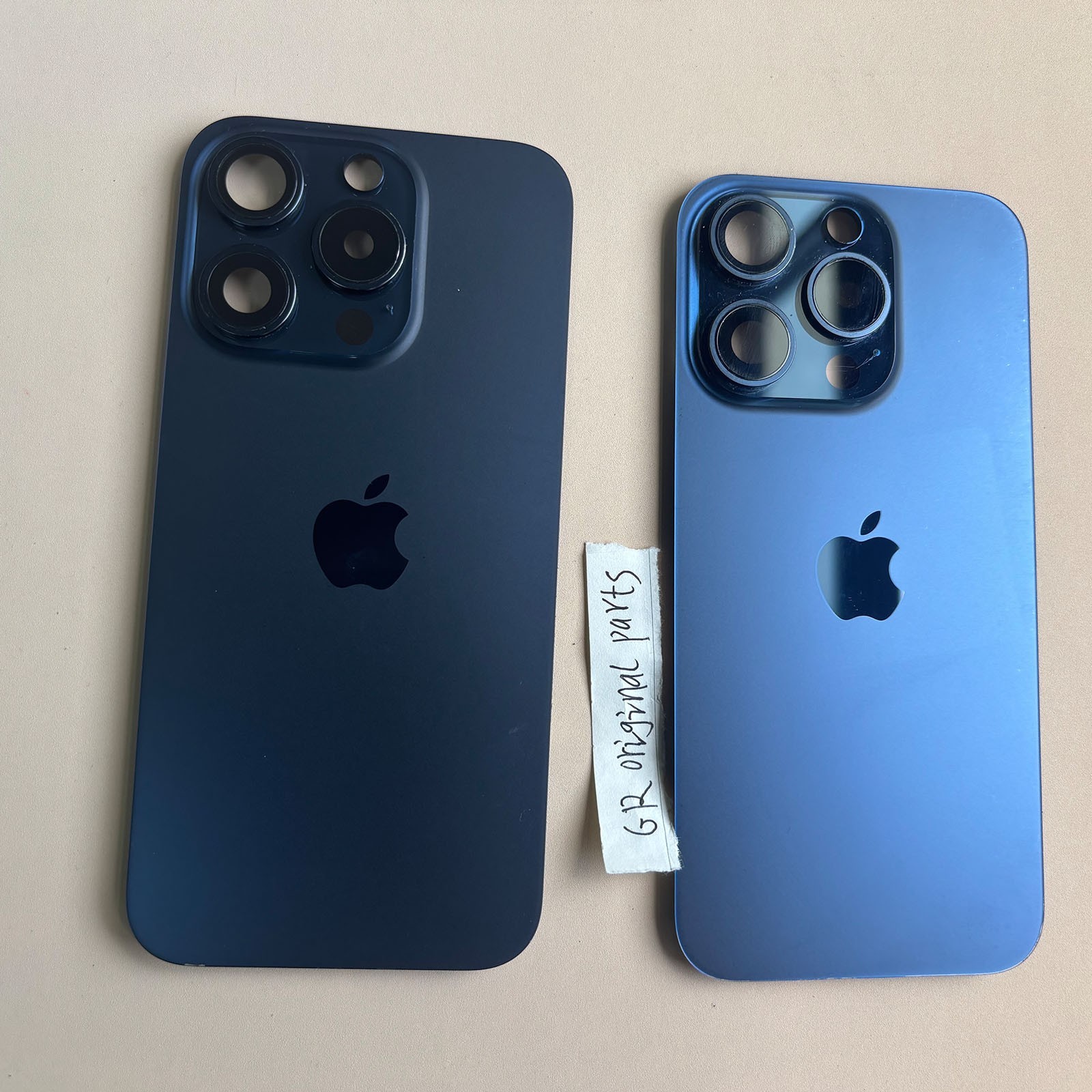 Original iPhone 15 Pro Back Glass Replacement OEM Rear Cover Grade A Blue Parts