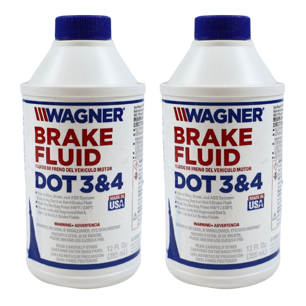 2X WAGNER FC120838 BRAKE FLUID 355ML SAE J1703 J1704 DOT 3 DOT 4
