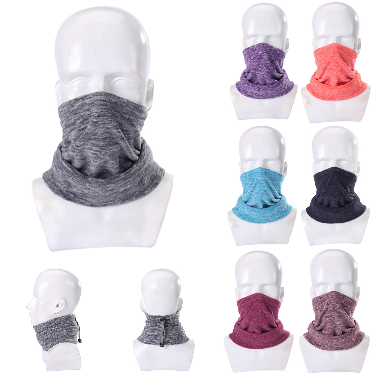 Soft Fleece Neck Gaiter Warmer Face Masks Cold Weather for Winter Outdoor Sports