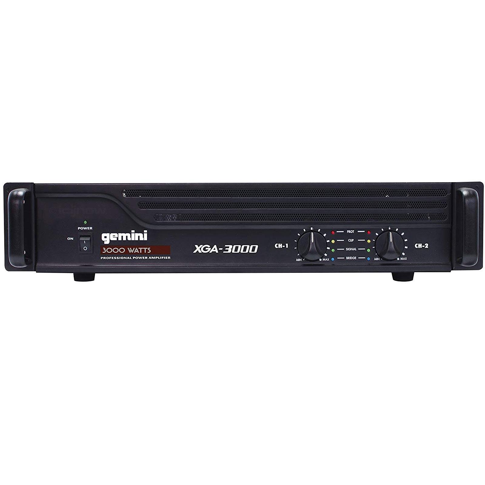Gemini XGA-3000 3000 Watt RMS Professional DJ PA Power Amplifier Amp idjnow