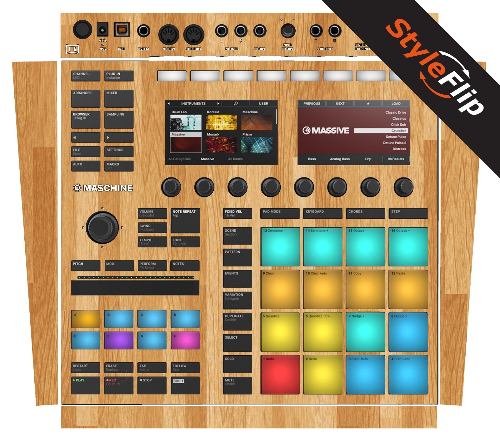 Native Instruments Maschine MK3 | Wood #5 | Protective Decal | StyleFlip Skins