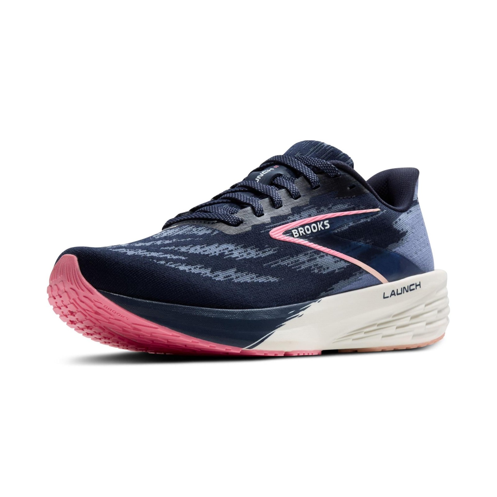 Brooks Womens' Launch11 Road Running Shoes - Peacoat/Blue/Peach