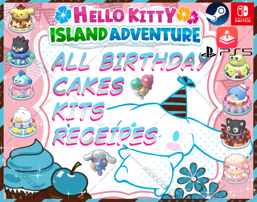 Hello Kitty Island Adventure Birthday Cakes or Party Favors