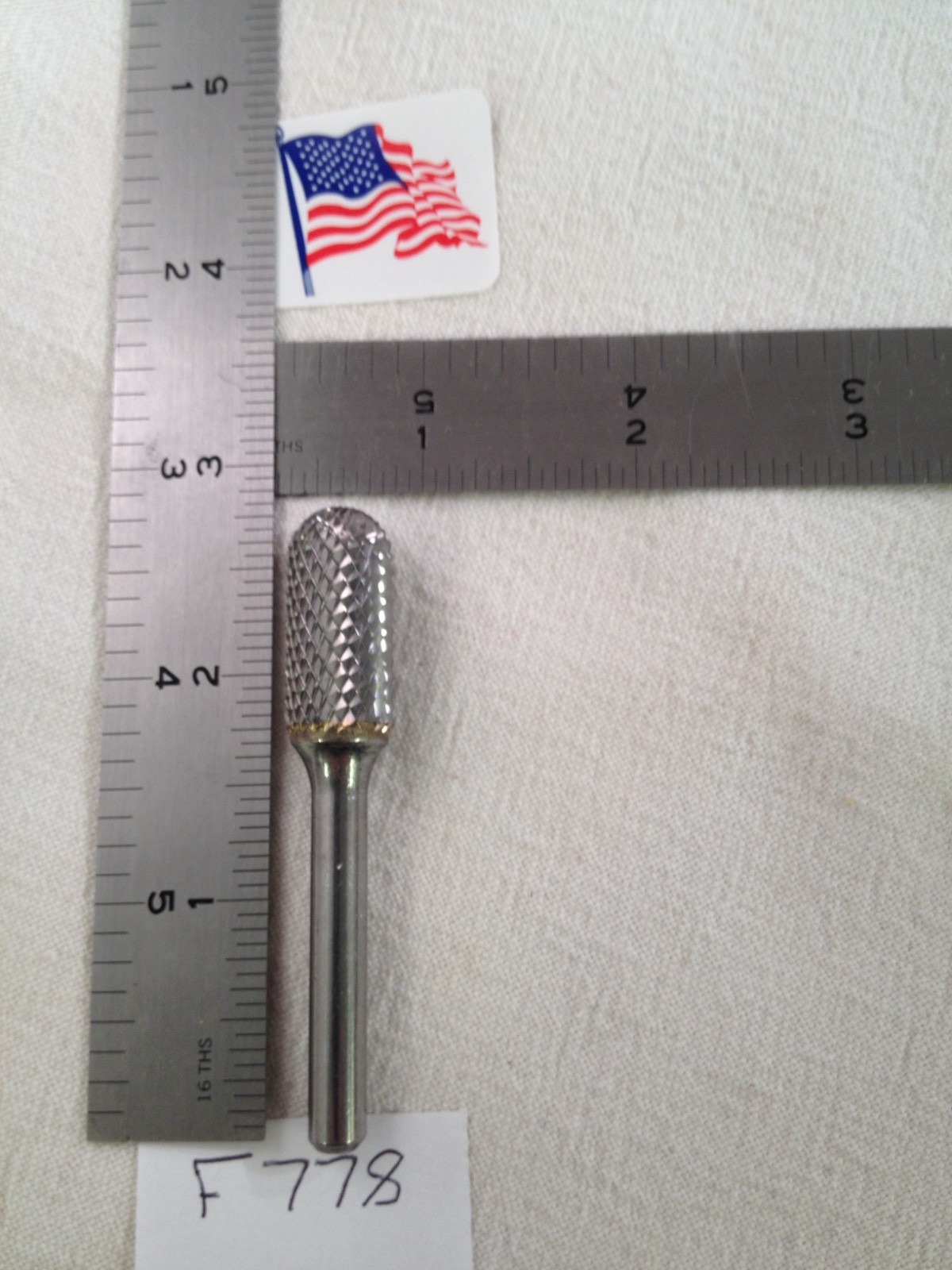1 NEW FALCON / SGS 1/4" SHANK CARBIDE BURR SC-5 DIAMOND CUT. RADIUS END (F778)
