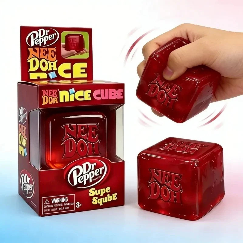 Schylling NeeDoh Nice Cube Stress Ball Sensory Fidget Toy Soft Squeeze Anti Anxi