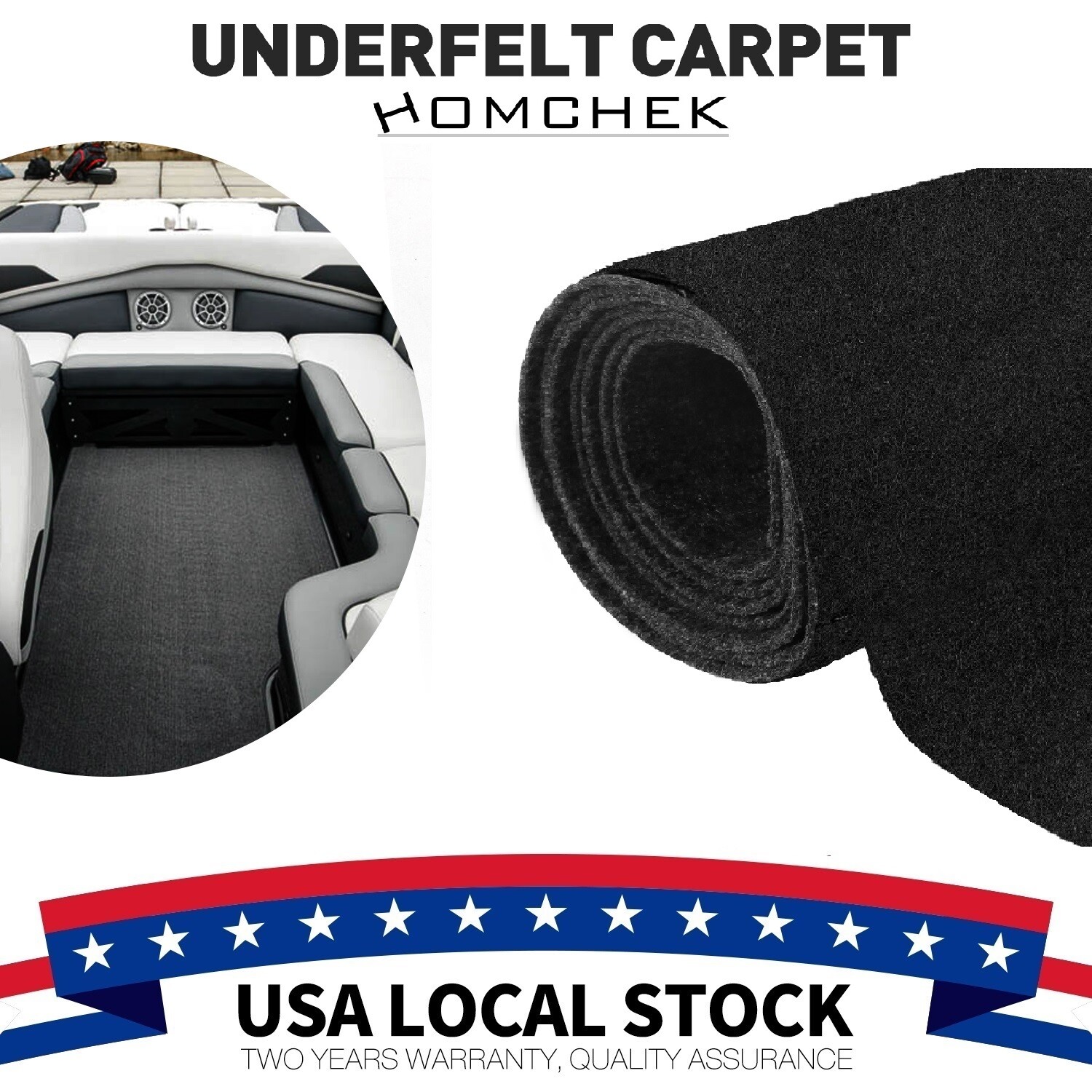 71"x39" Outdoor Polyester Marine Bunk Carpet for Boats Trailers or Jet Ski Ramps