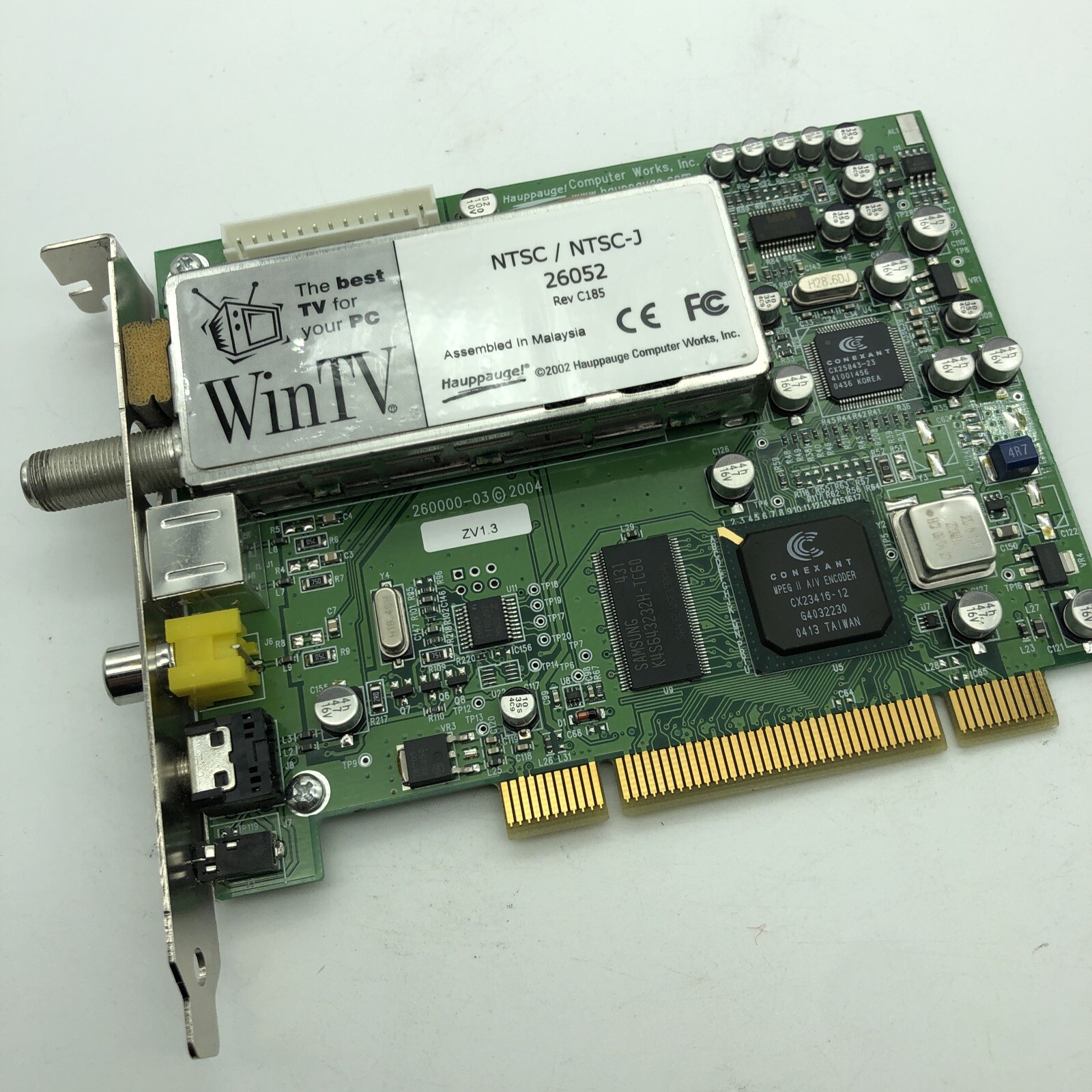 Hauppauge WinTV  NTSC / NTSC-J 26052 Rev C185 TV Tuner Card PCI Conexant 2004
