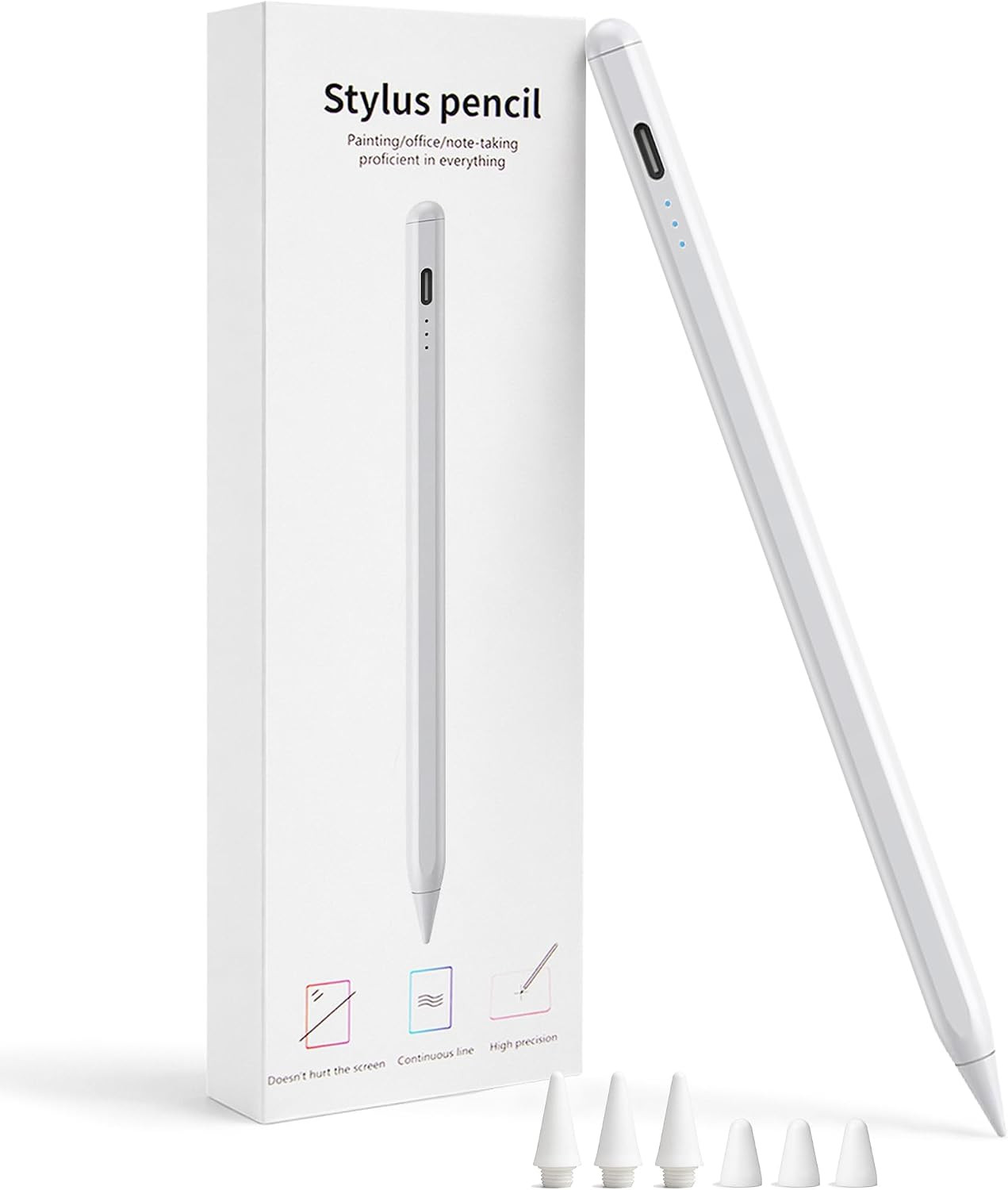 Magnetic Stylus Pen for Ipad 2018-2026, 3X Fast Charge Ipad Pencil with Tilt Sen