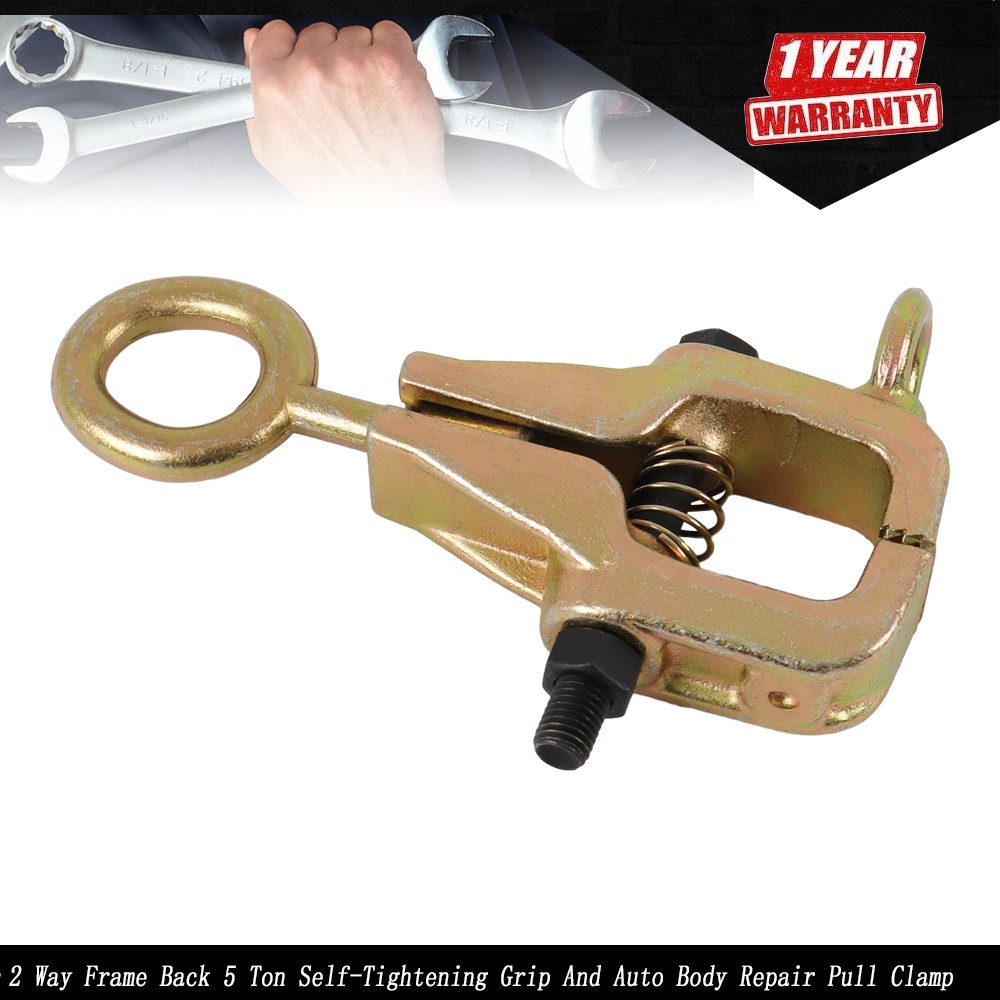 New 2 Way Frame Back 5 Ton Self-Tightening Grip And Auto Body Repair Pull Clamp
