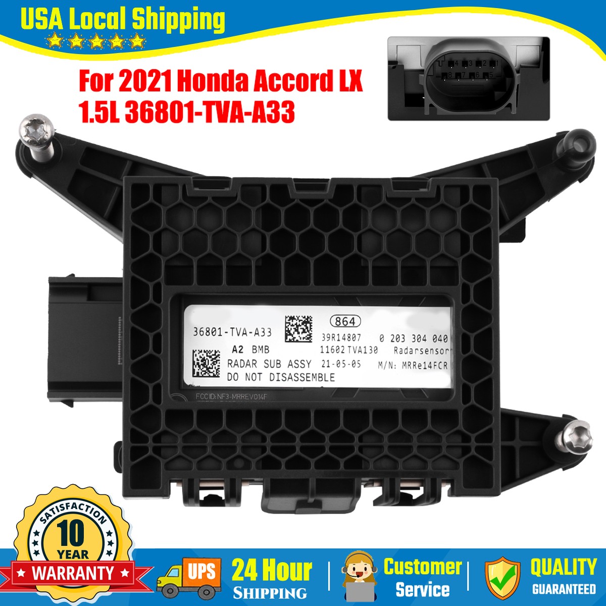 OEM 36801-TVA-A33 36803TVAC22 Cruise Control Radar Sensor For 18-23 Honda Accord