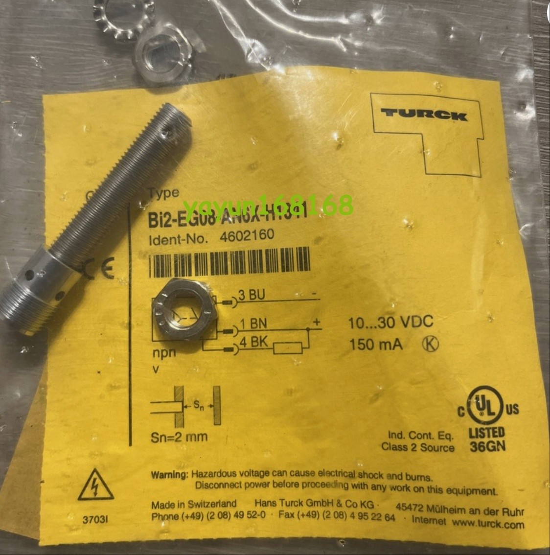 one for BRAND NEW BI2-EG08-AN6X-H1341 Sensor & Proximity Switch *mp