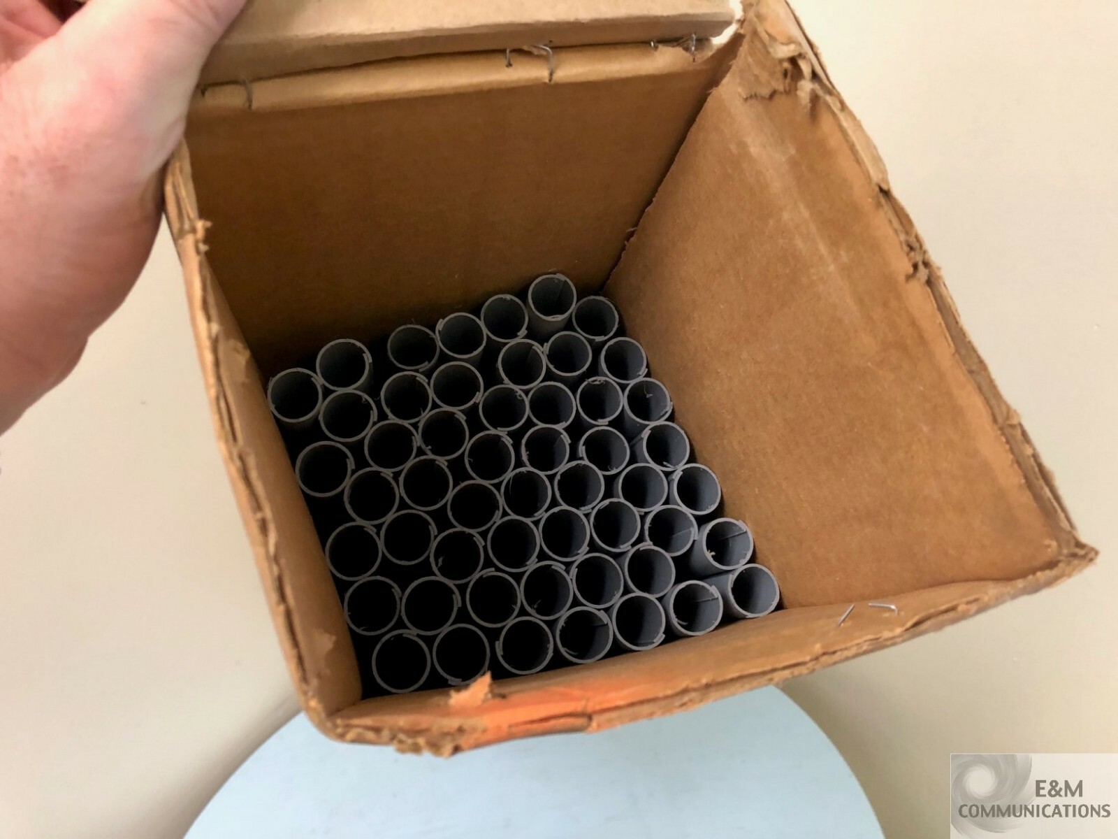 Q6012-D-36 GREY THREADED ROD COVERS 36-INCH LONG 50-PACK SUPPORTS 5/8" 1/2" ROD