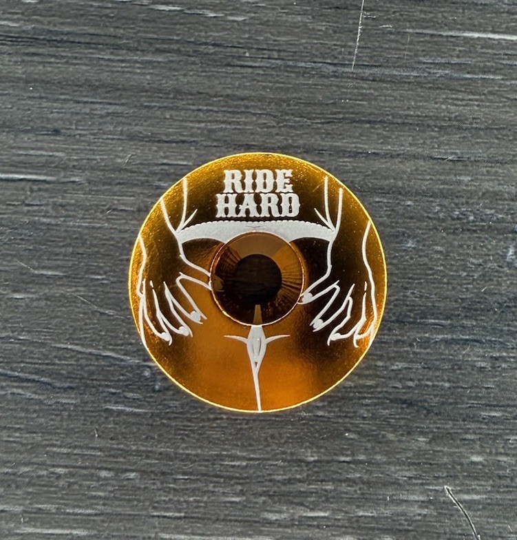 Ride Hard Hot Girl Butt Bike Stem Top Cap 1 1/8" Orange Booty