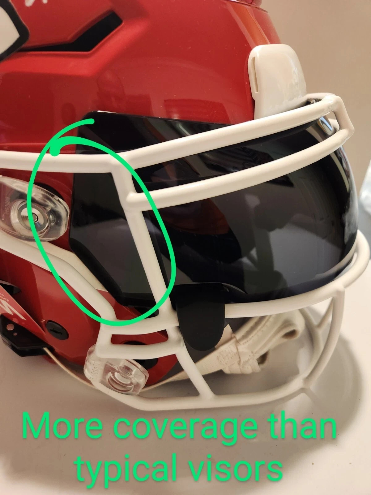 MIRROR CLEAR SILVER SPEED FLEX SCHUTT F7 Football Helmet Oculus Visor +Clips