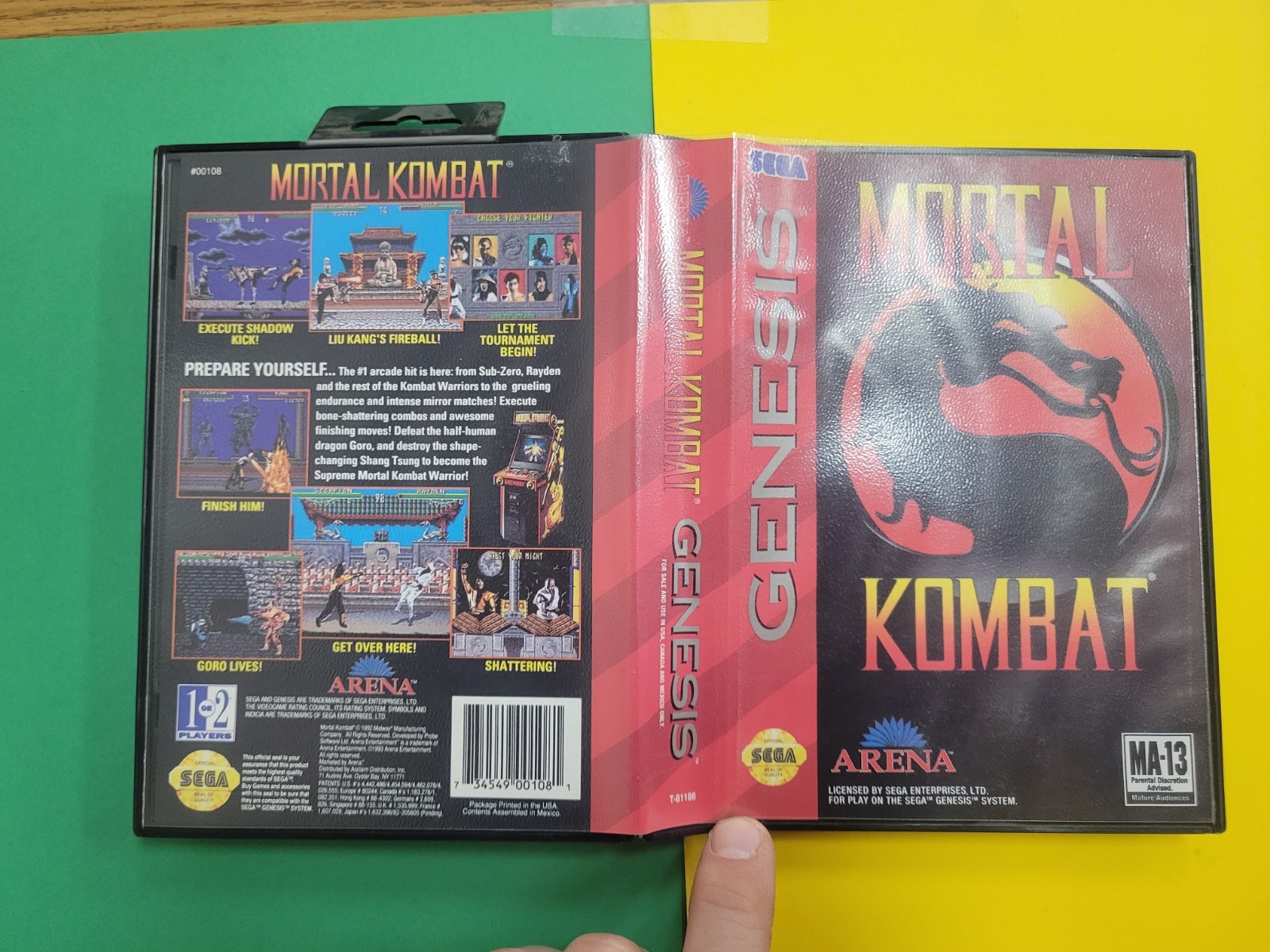 Mortal Kombat box Only (Sega Genesis, 1993)