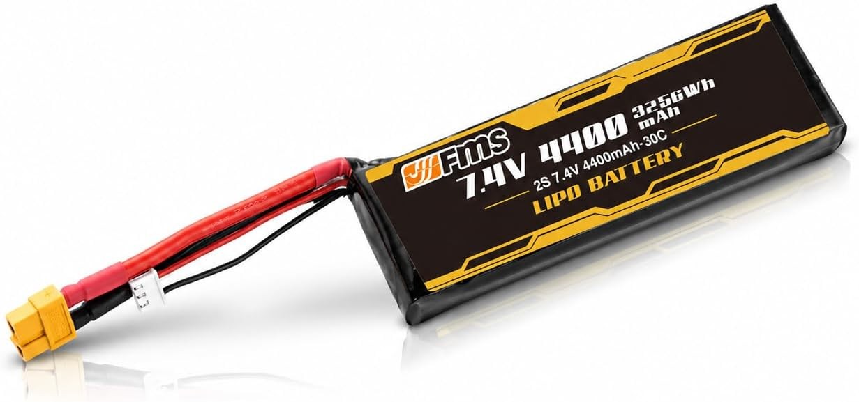 FMS RC Car Parts LIPO Battery 2S LIPO Battery 7.4V 4400mAh 30C for 1/6 1941 M...