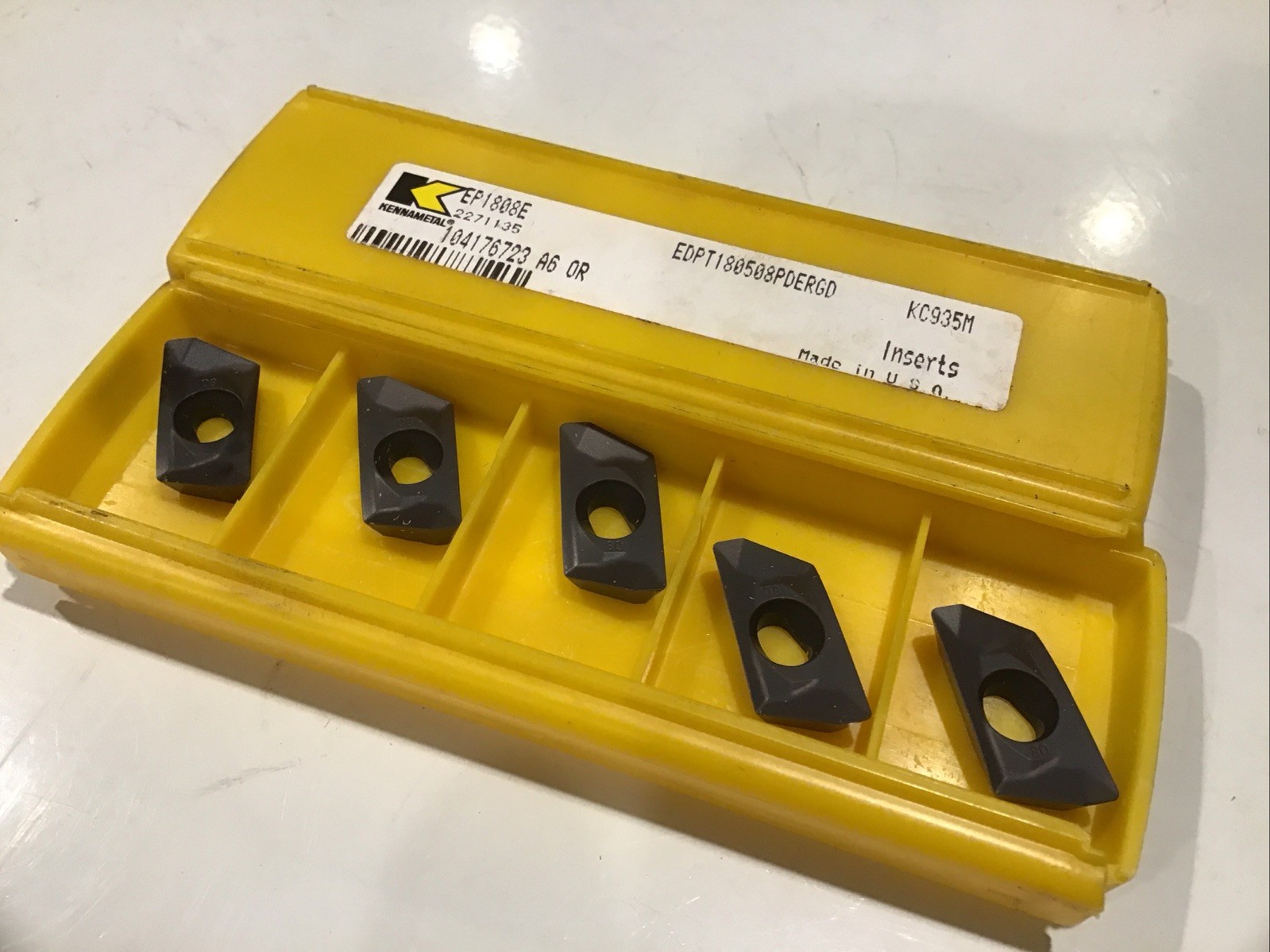5 pcs KENNAMETAL EP1808E KC935M Carbide Inserts EDPT180508PDERGD