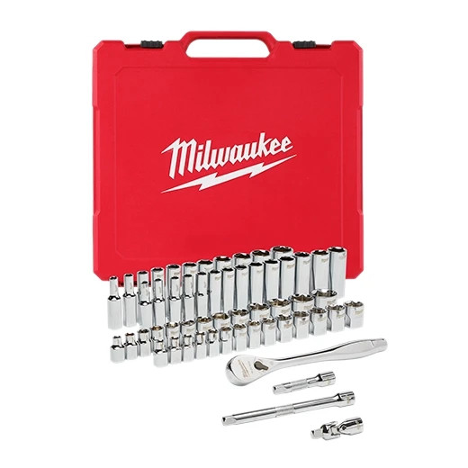 Milwaukee 48-22-9008 3/8Dr 56pc Rat & Socket Set - SAE & Metric AUTH USA DEALER!