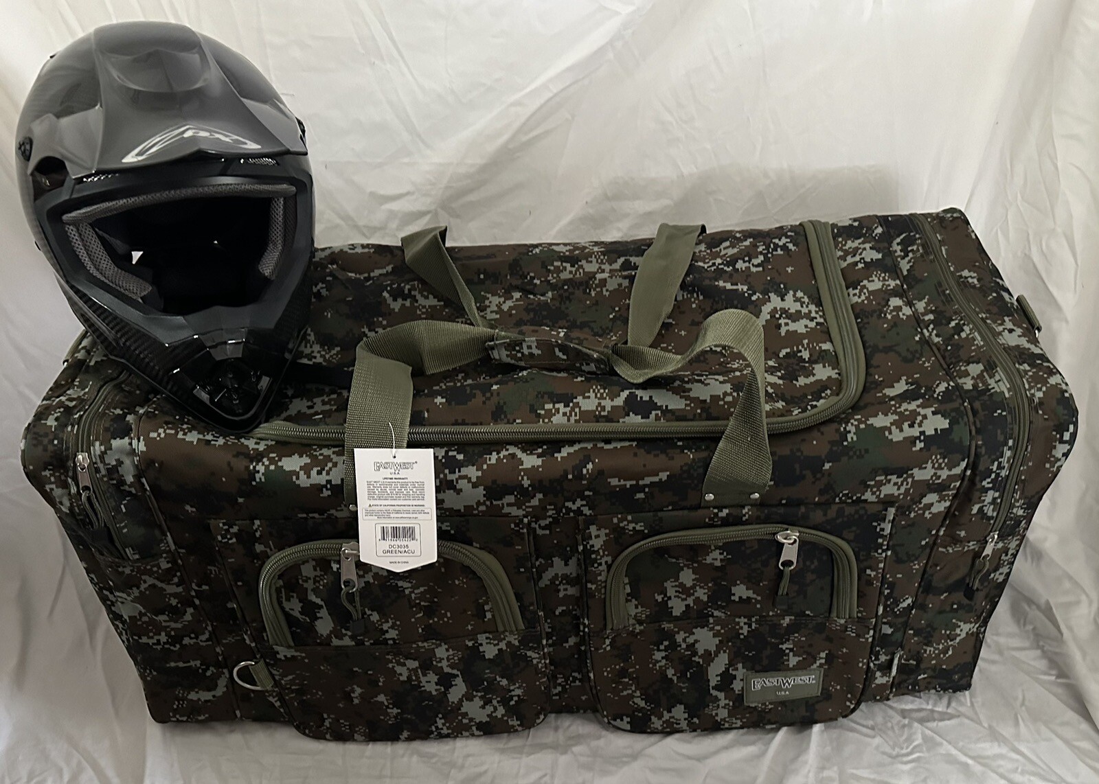 XL Moto x atv gear bag motocross off road mx snowmobile digital green camo