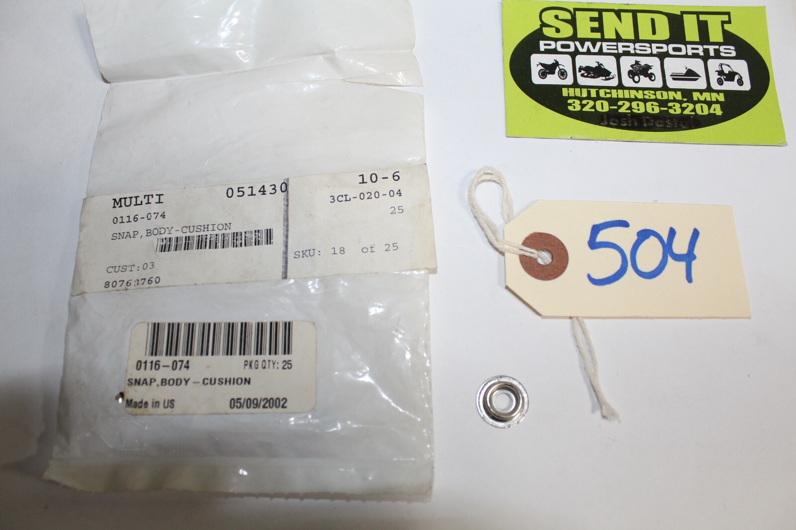 A1	NOS Arctic Cat	Snap Body Cushion	0116-074