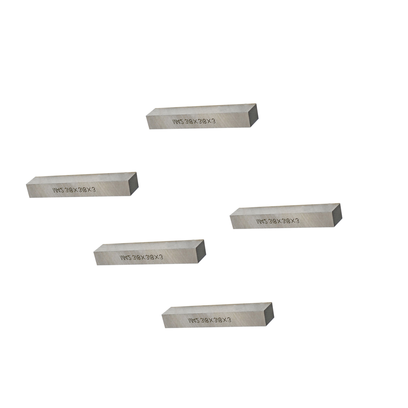 Set Of 5 Pieces M42 HSS Square Tool Bits Size 3/8 Inch x 3/8 Inch x 3 Inch