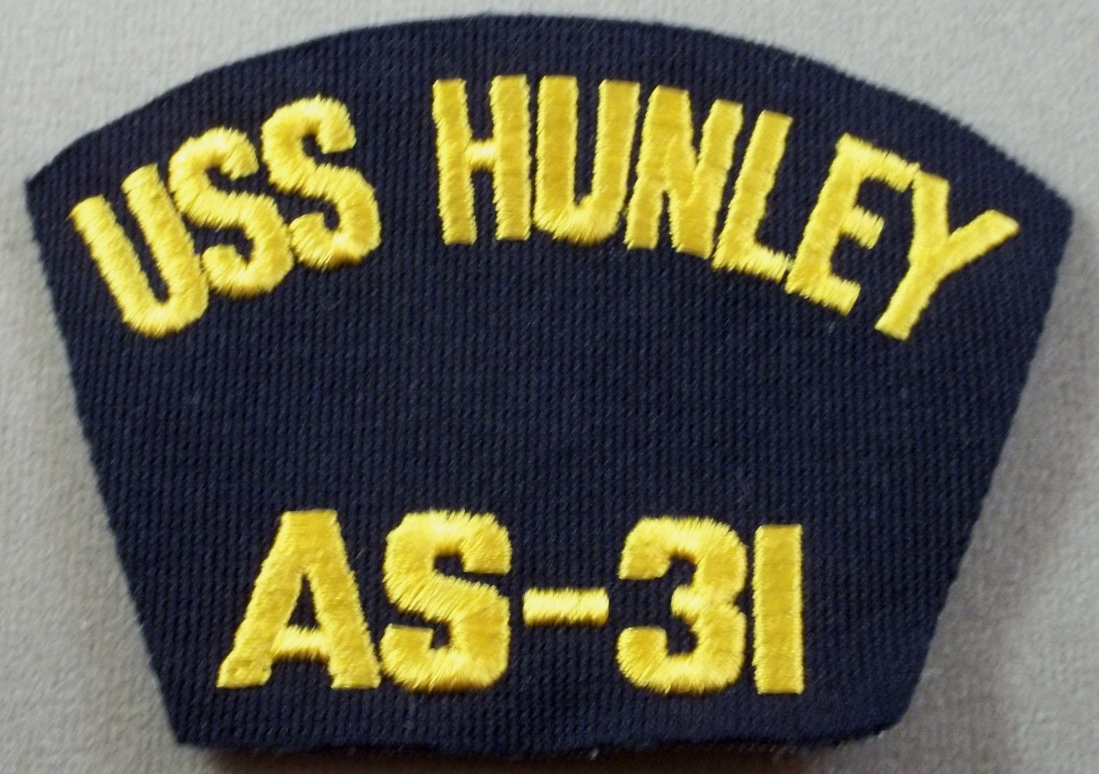 US Navy Cap Patch USS Hunley  AS-31