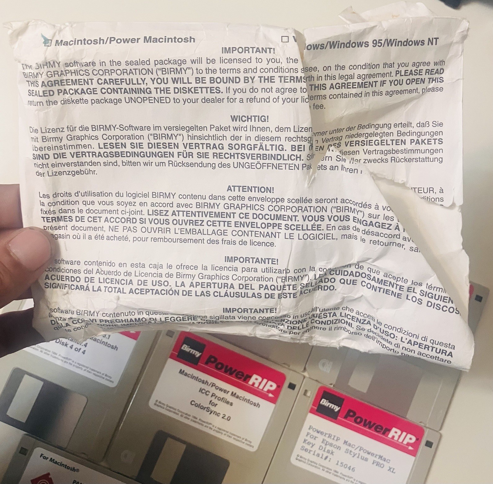Birmy PowerRIP v3.1 Mac/PowerMac 6-Disk Floppy Set w/ Original Packaging (1994)