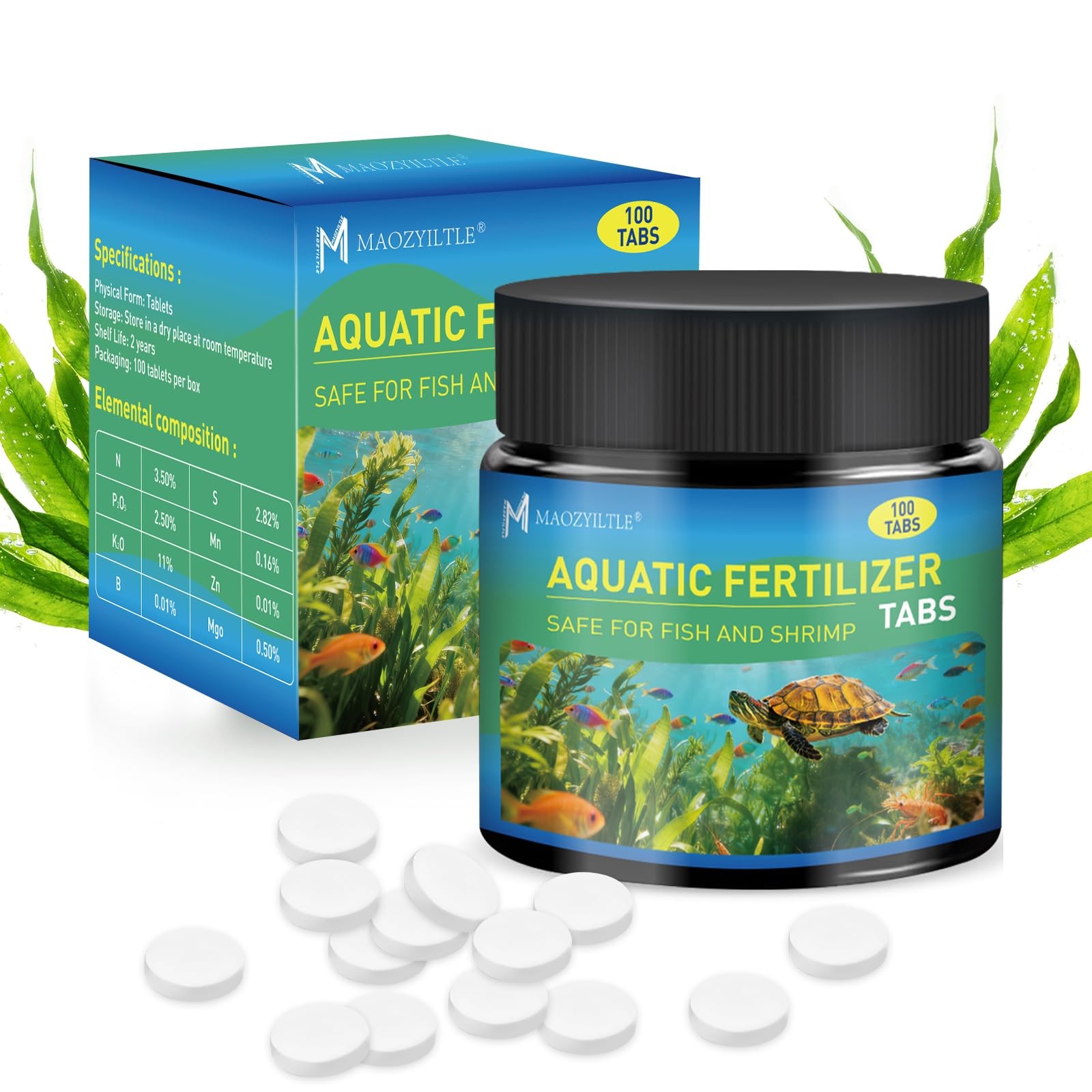 Root Tabs, Aquarium Plant Fertilizer, Aquarium Water Care Tabs, 100 Tabs Aqua...