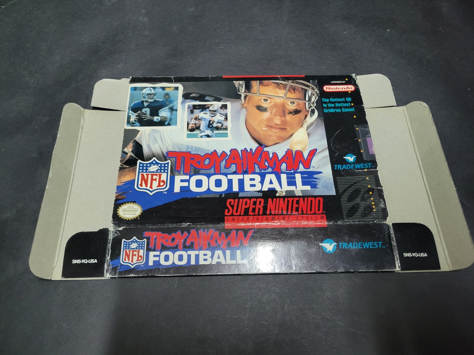 BOX ONLY Troy Aikman NFL Football SNES Super Nintendo