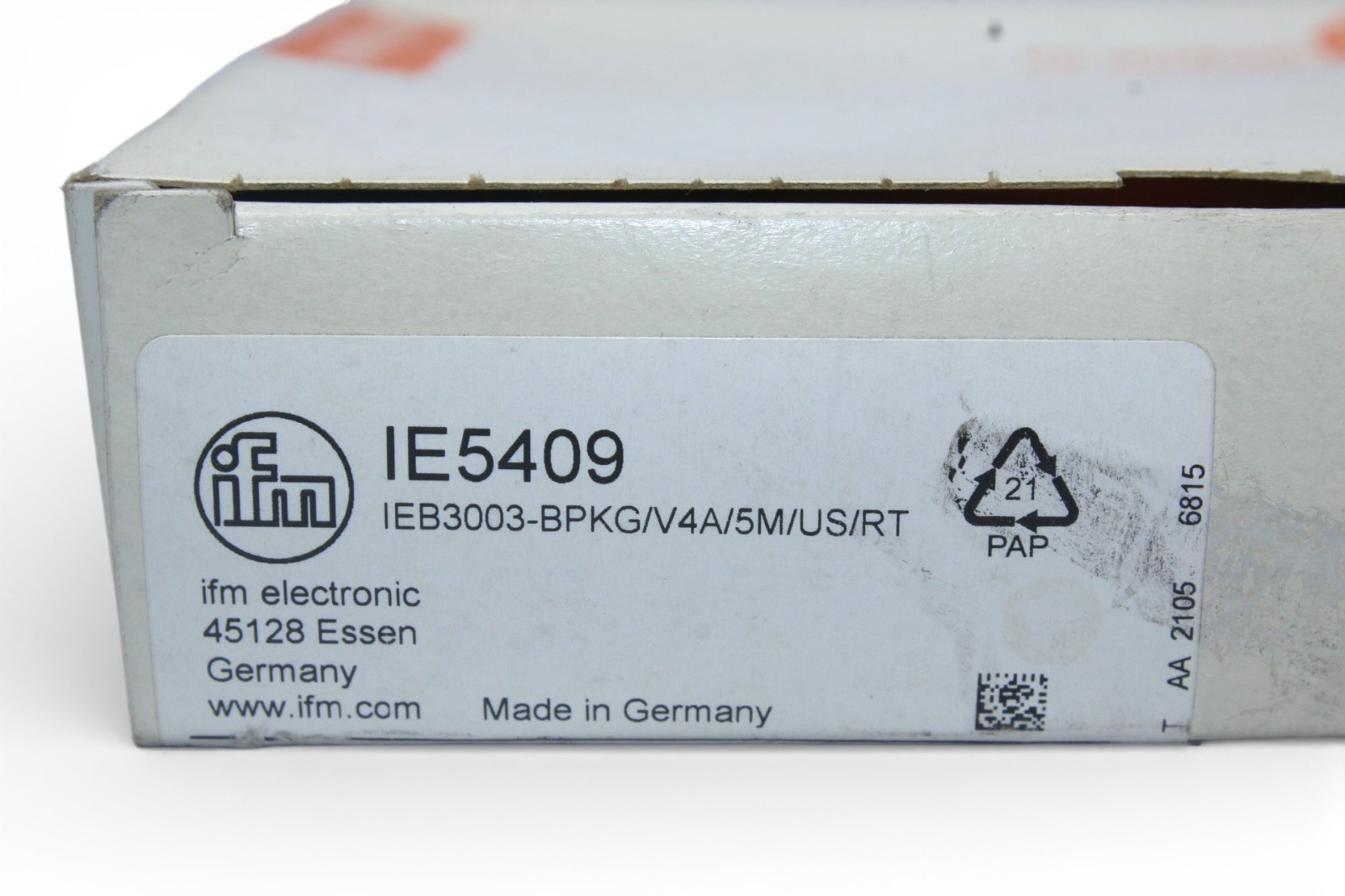 IFM IE5409 INDUCTIVE SENSOR IEB3003-BPKG/US