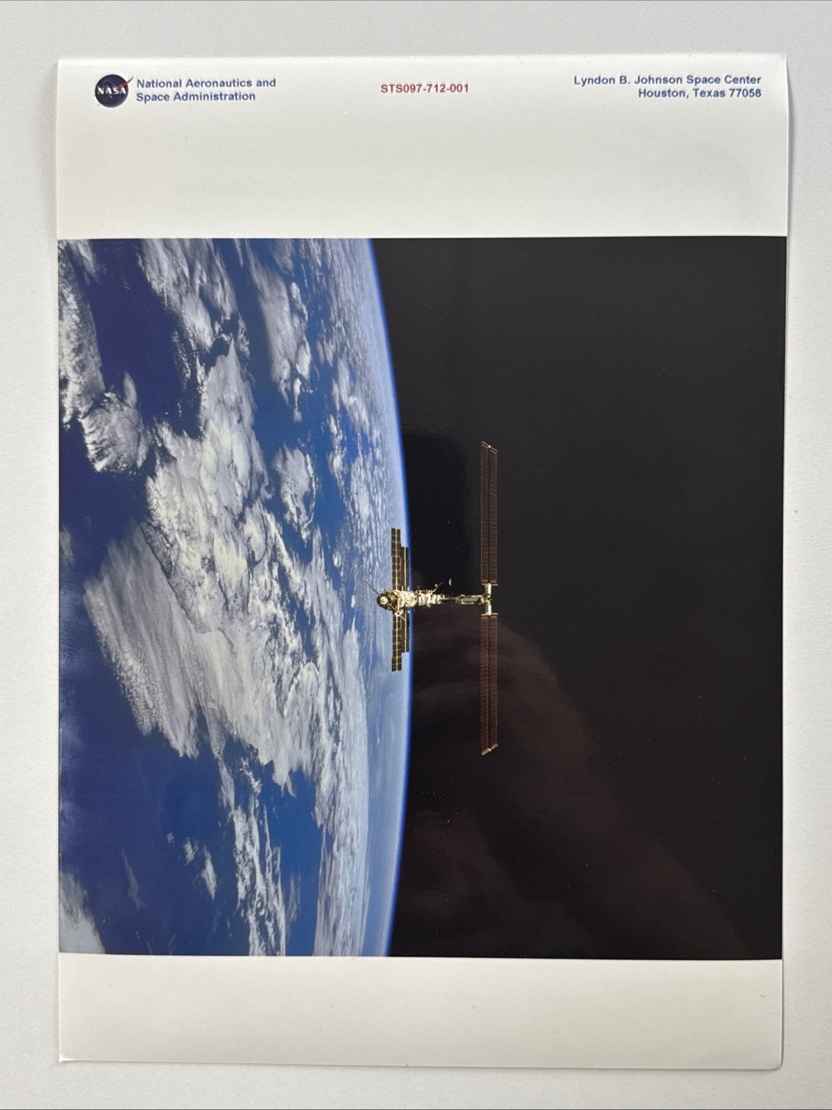 NASA STS 97 ISS Blended Against The Darkness Of Space Red Numbered Press Photo 1