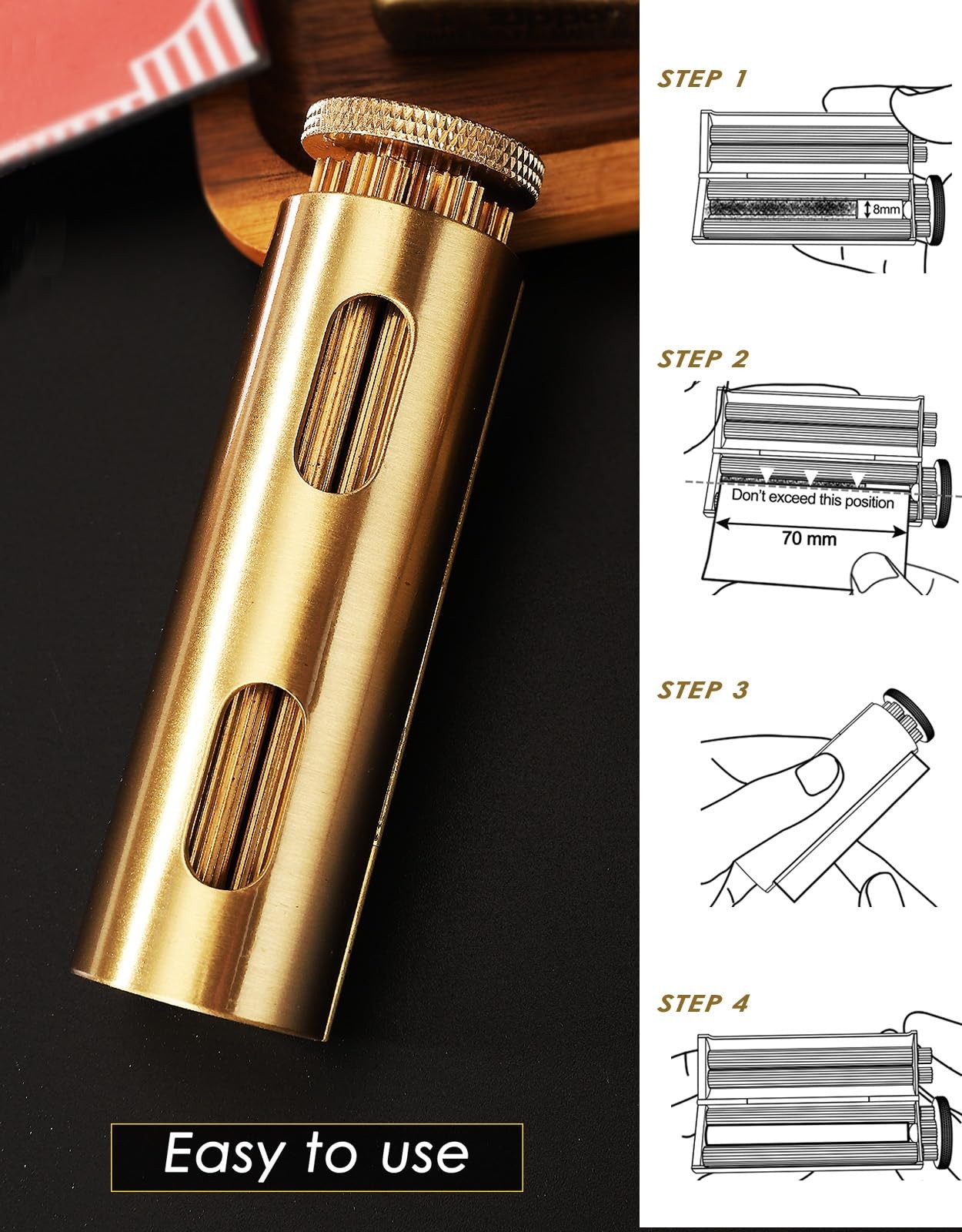 Zhaogoo Vintage Za Roller Za Wheel Roller 2025 Pure Copper Roller Machine Solid