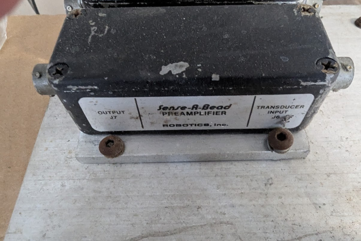 SENSE-A-BEAD PREAMPLIFIER ROBOTICS INC. FROM DISPENSER SYSTEM