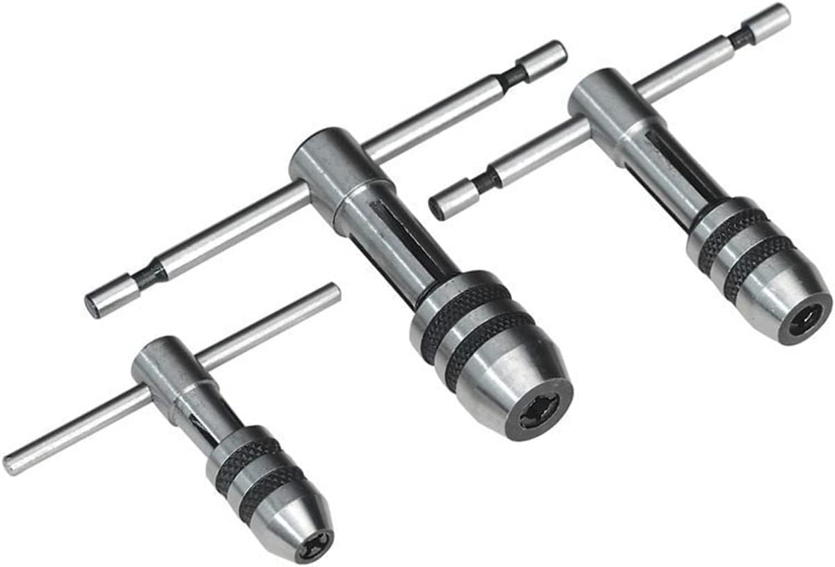 ATW-0053 Adjustable T-Handle Tap Wrench 3 PCS Set Fits M1-M4/M4-M8/M6-M12