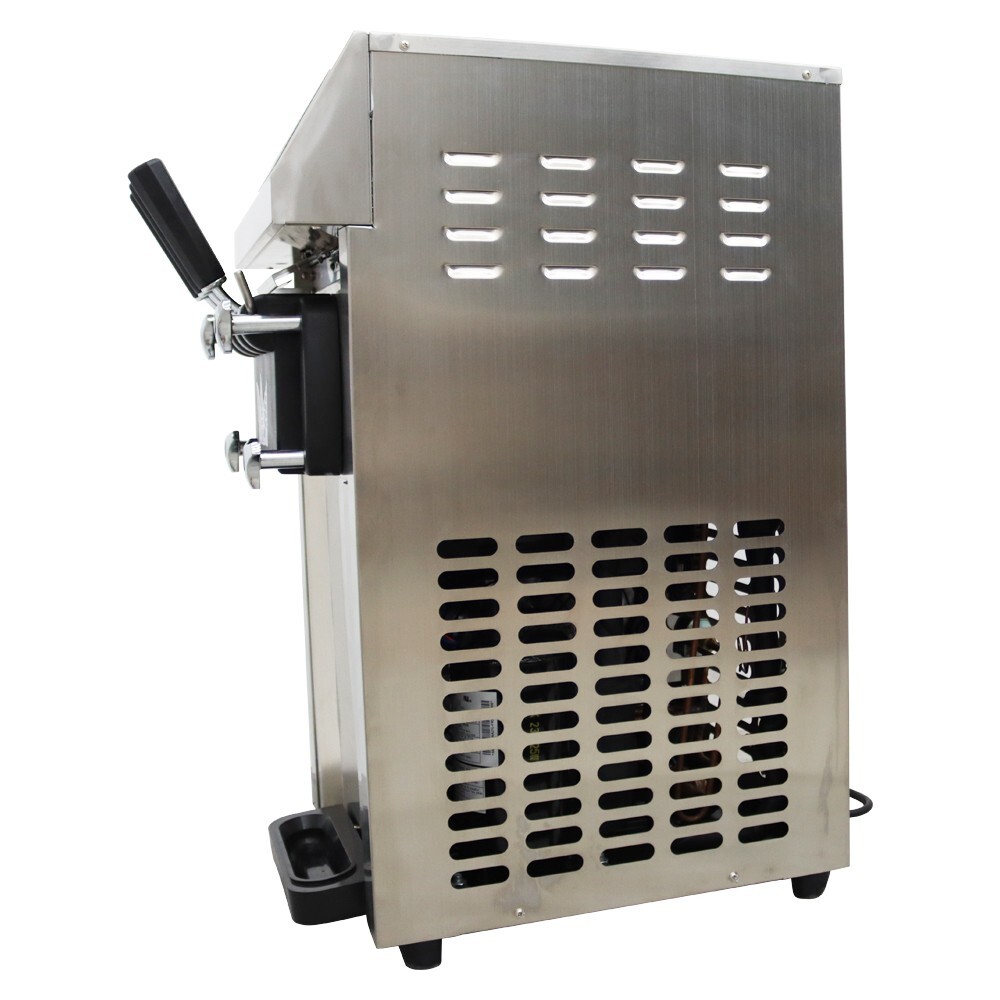 110V Fully Automatic 3 Flavors Soft Serve Ice Cream Maker Pre-cooling&Freshness