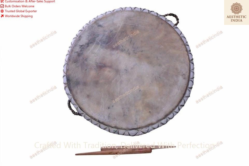 12" Nagada Traditional Hand Drum Handcraft Musical Percussion Instrument