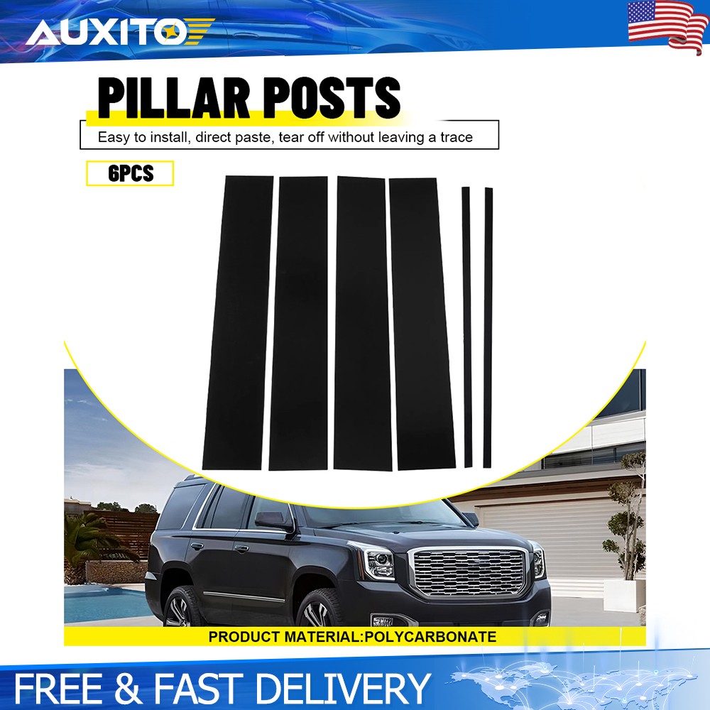 RH LH Door Applique B Pillar Trim For 2015-2020 Chevy Tahoe GMC Yukon Suburban
