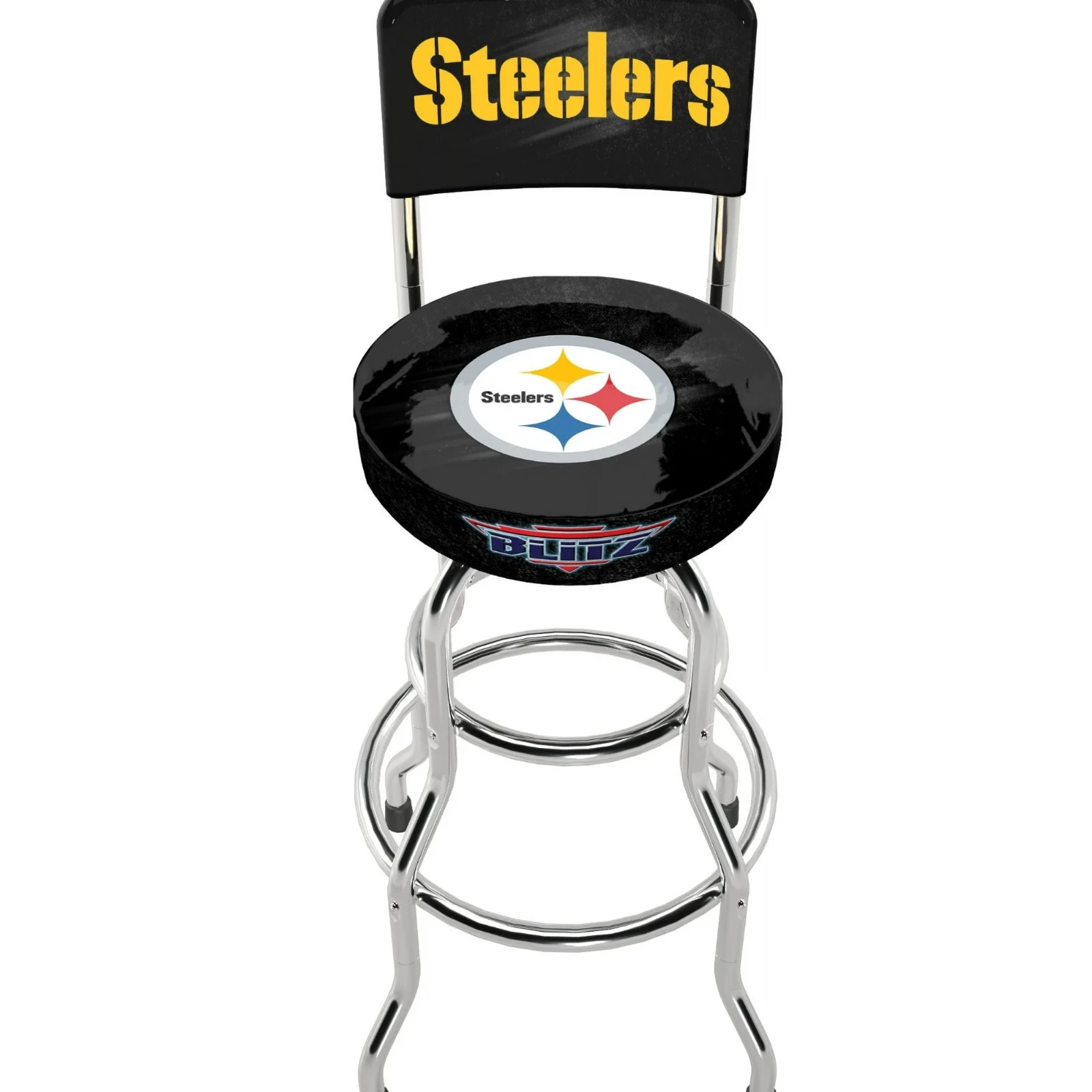 Pittsburgh Steelers NFL Blitz High Back Adjustable Swivel Stool Bar Pub Chair