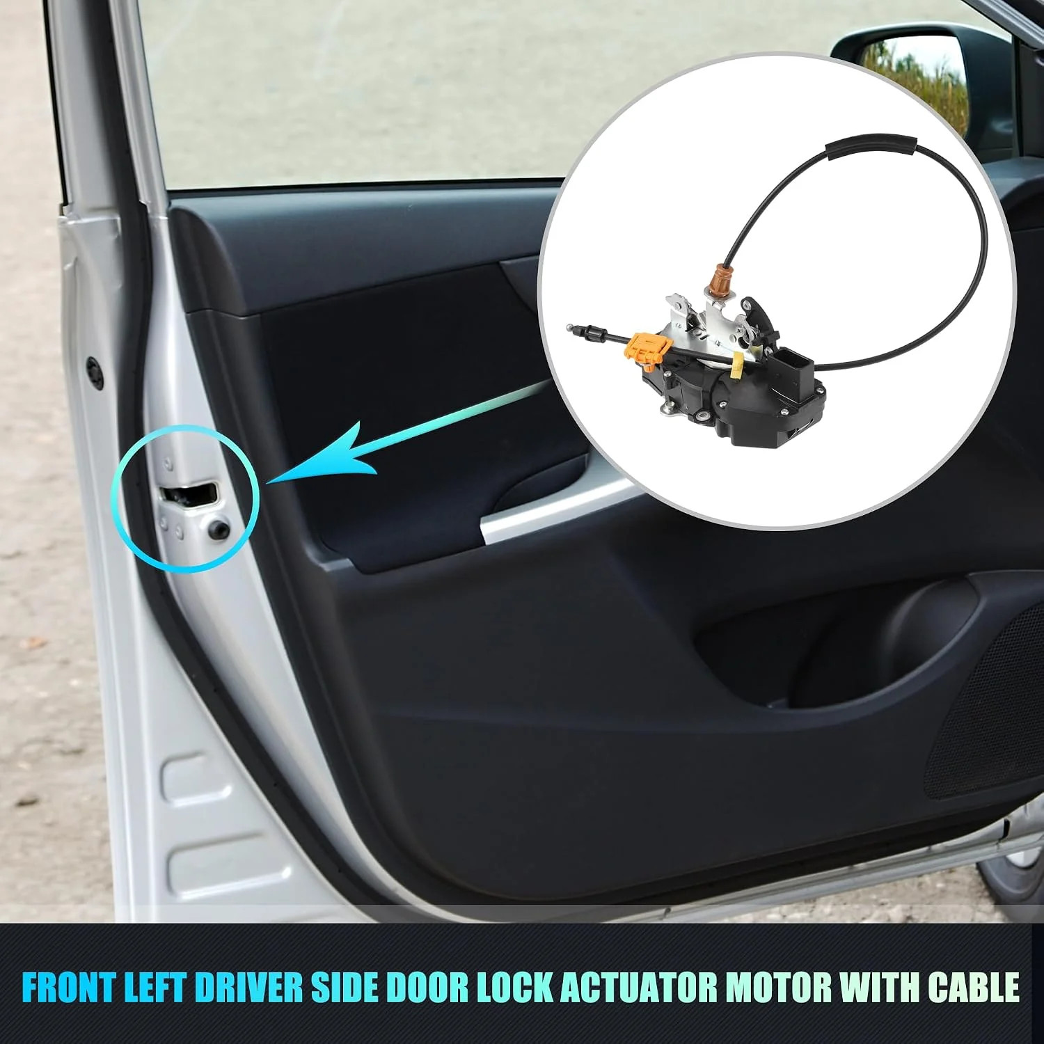 X AUTOHAUX Replacement Front Left Driver Side Power Door Lock Actuator Motor wit