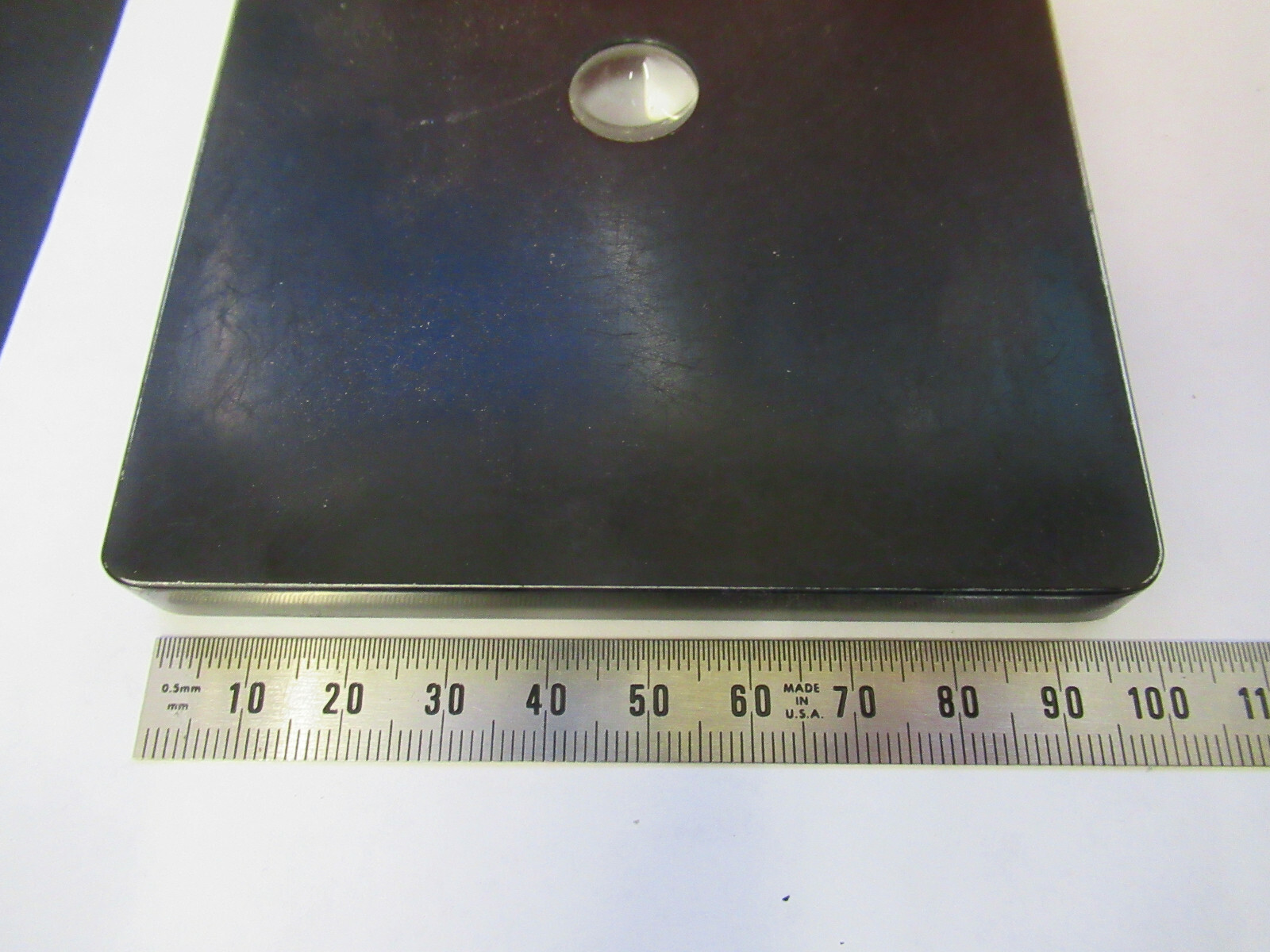 GENERIC VINTAGE STAGE TABLE OLD MICROSCOPE PART OPTICS AS PICTURED &13-FT-72