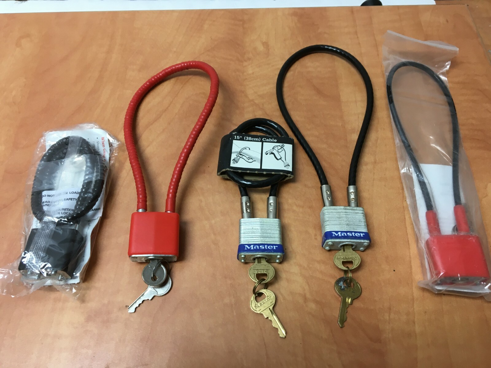 Gun Lock Safety Cable Lot of 5 Ruger Mascon Master Lock
