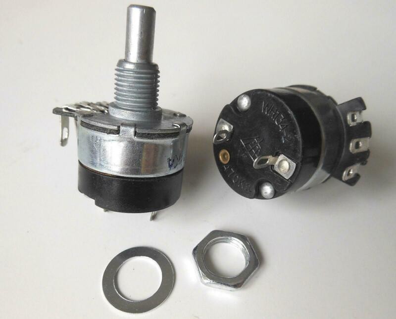 2Pcs 4.7K Ω Ohm 4K7 Logarithmic Nolinear Potentiometer 2W WH134-2