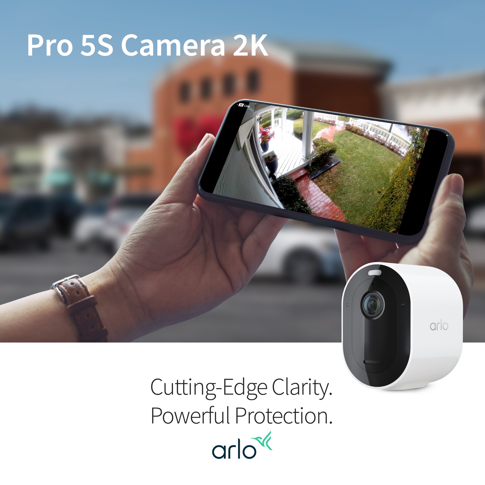 Arlo Pro 5S VMC4260P Camera, 2-Pack, White - Certified Refurbished