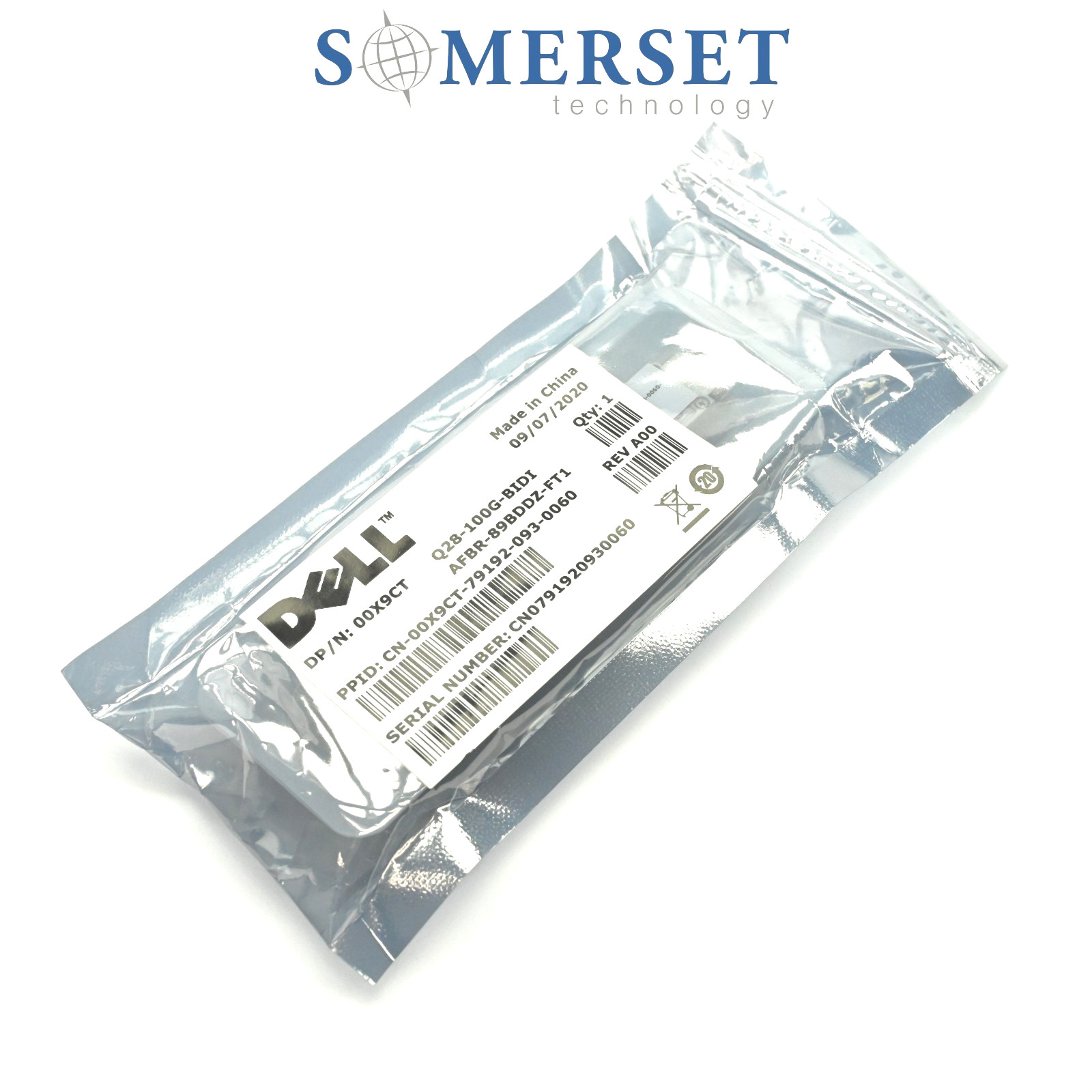 Q28-100G-BIDI 00X9CT DELL 100GB Bi-Di Short-Reach QSFP28 QSFP Transceiver - NEW